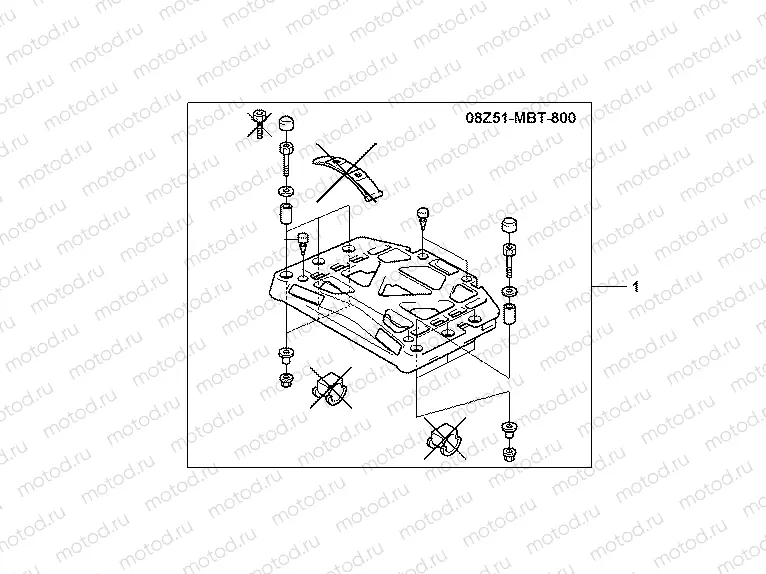 08Z-51-01 TOP BOX COLLAR SET
