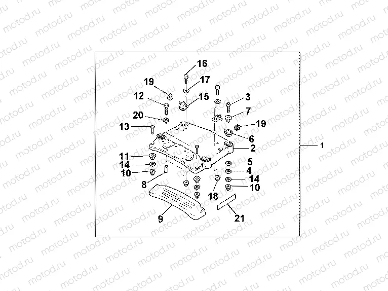 08Z-51-04 REAR CARRIER BASE