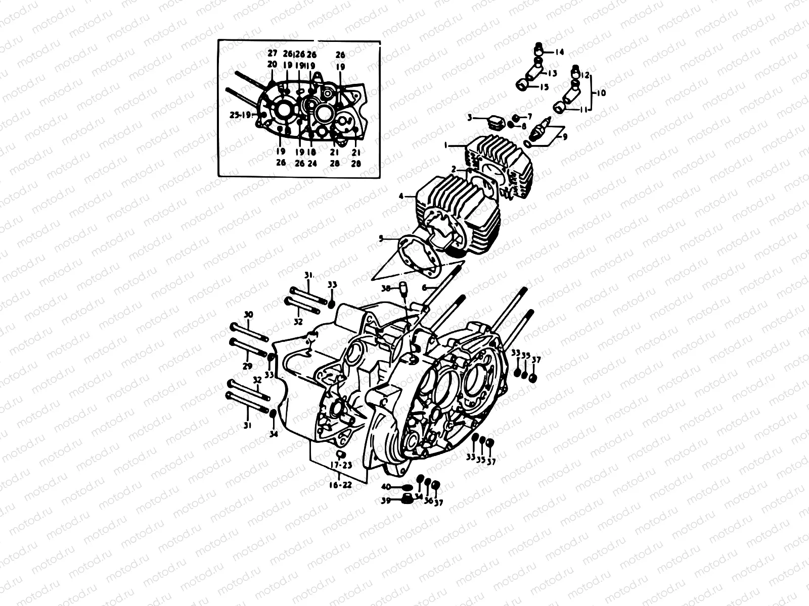 1 - CYLINDER - CRANKCASE