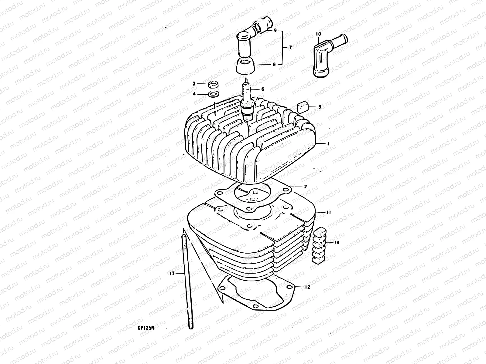1 - CYLINDER (GP125C, GP125UC)