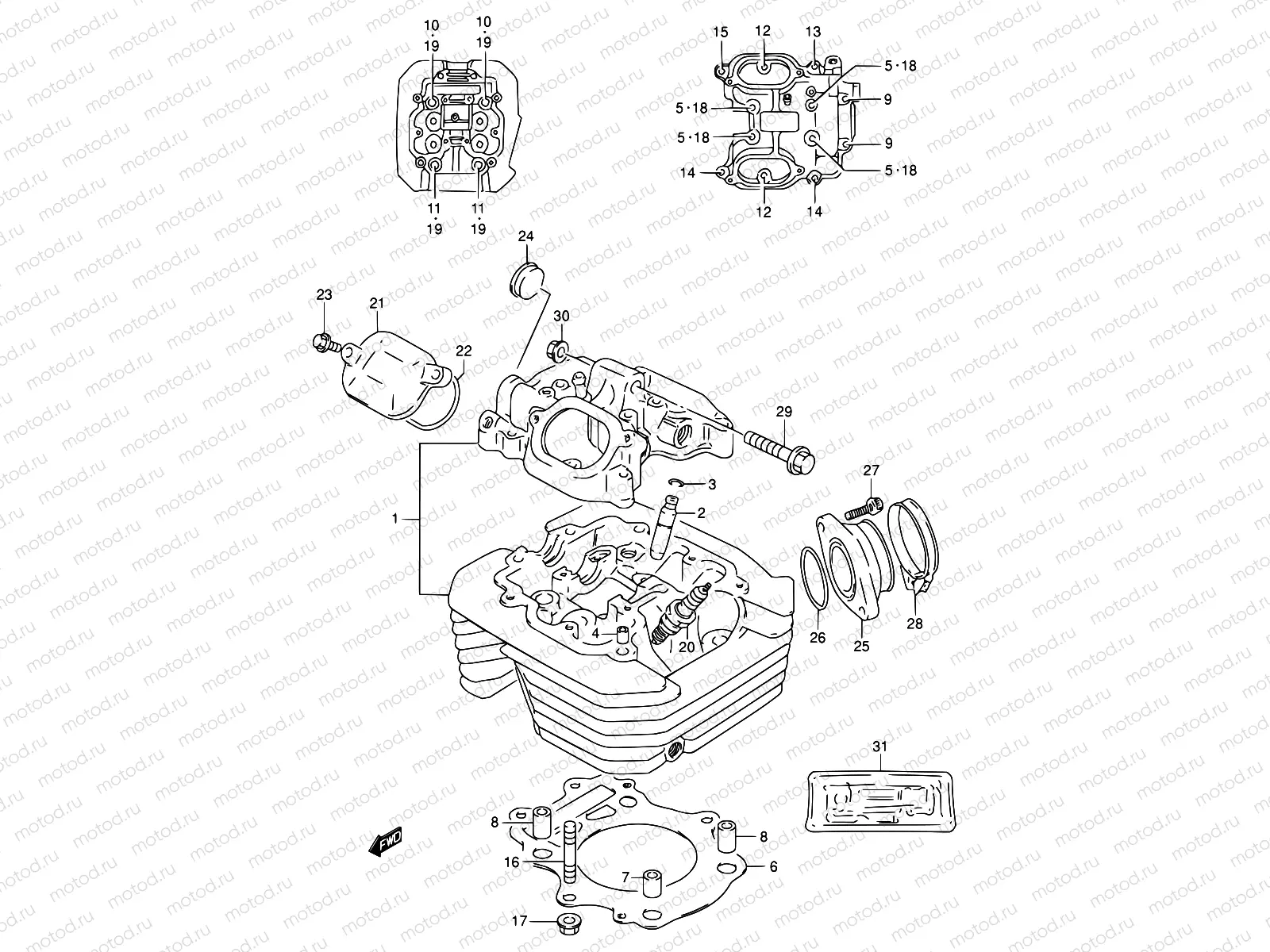 1 - CYLINDER HEAD