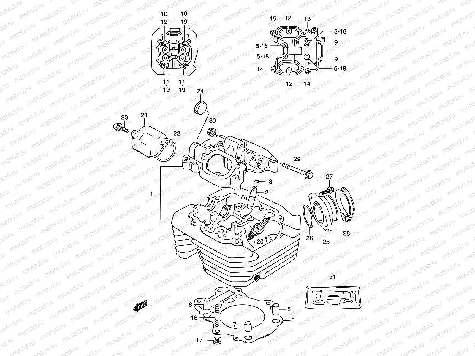 1 - CYLINDER HEAD