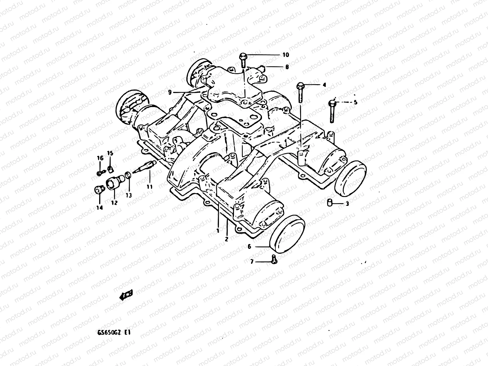 1 - CYLINDER HEAD COVER (MODEL X)