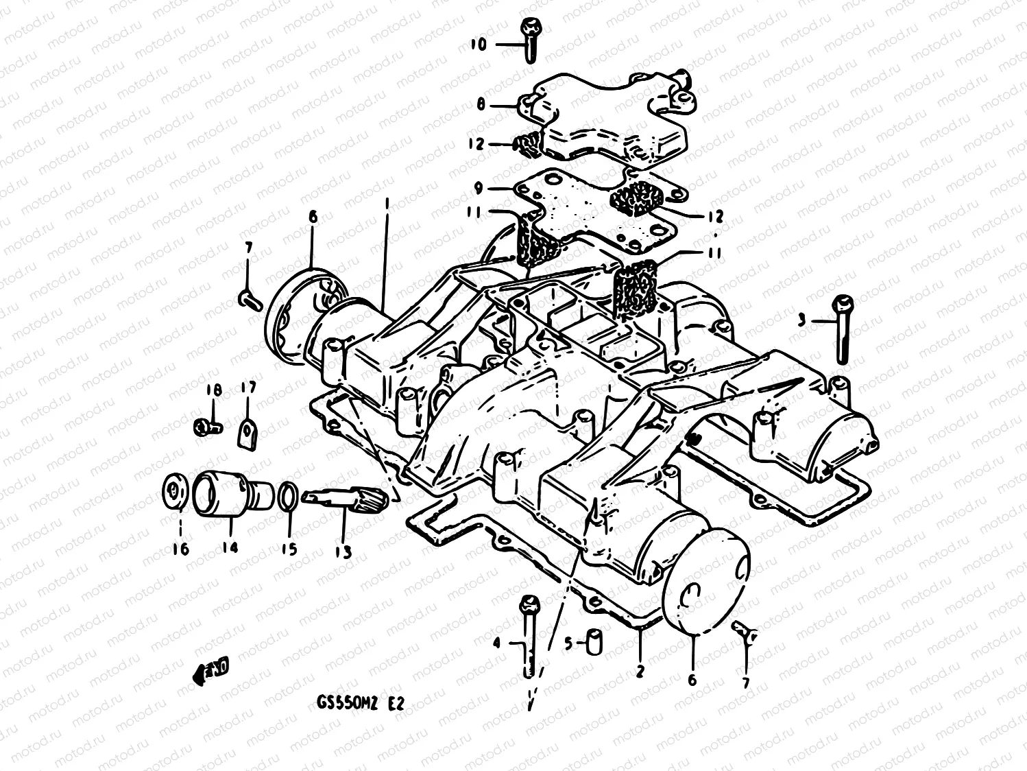 1 - CYLINDER HEAD COVER (MODEL X)