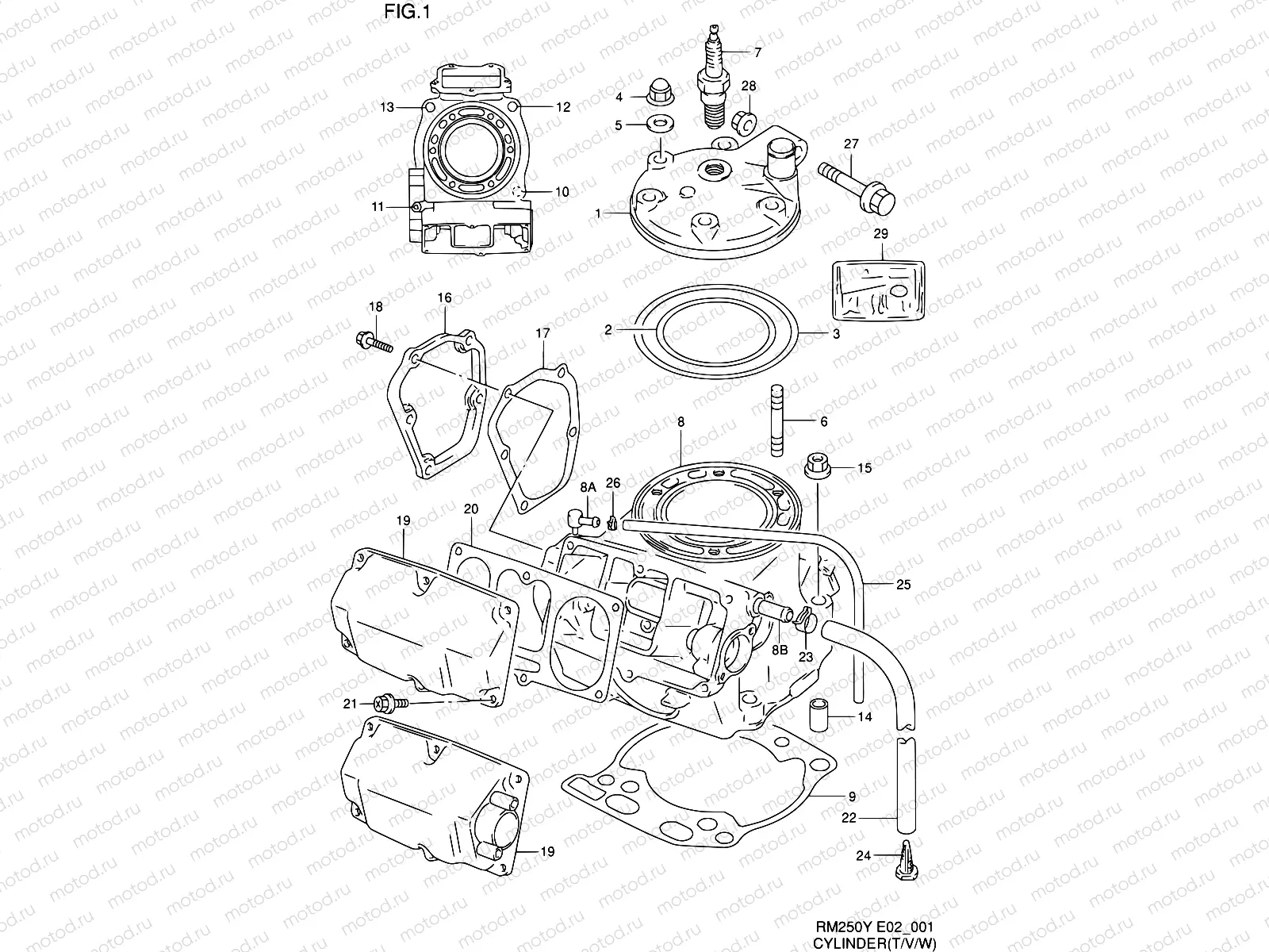 1 - CYLINDER (MODEL T/V/W)