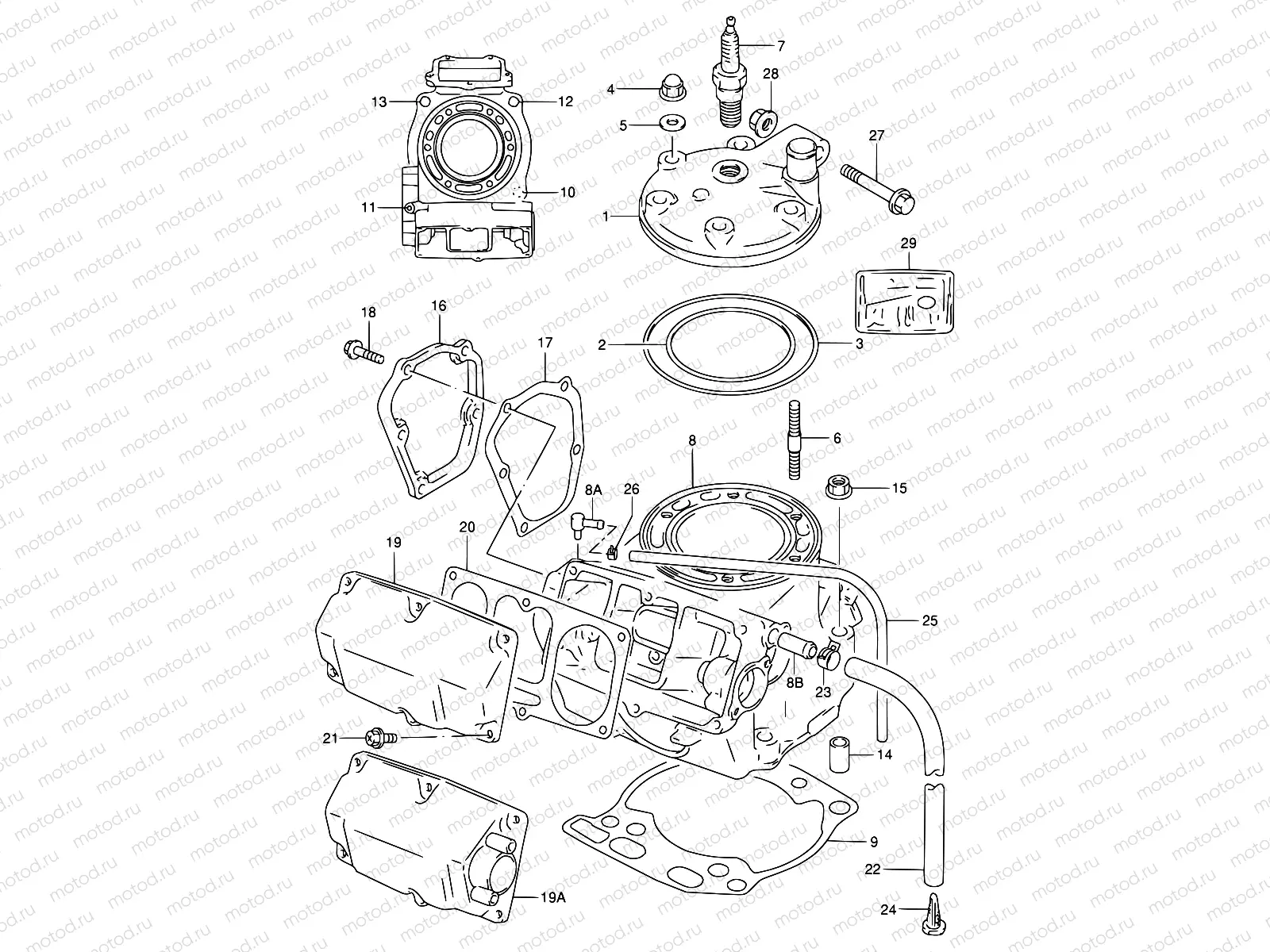 1 - CYLINDER (MODEL T/V/W)