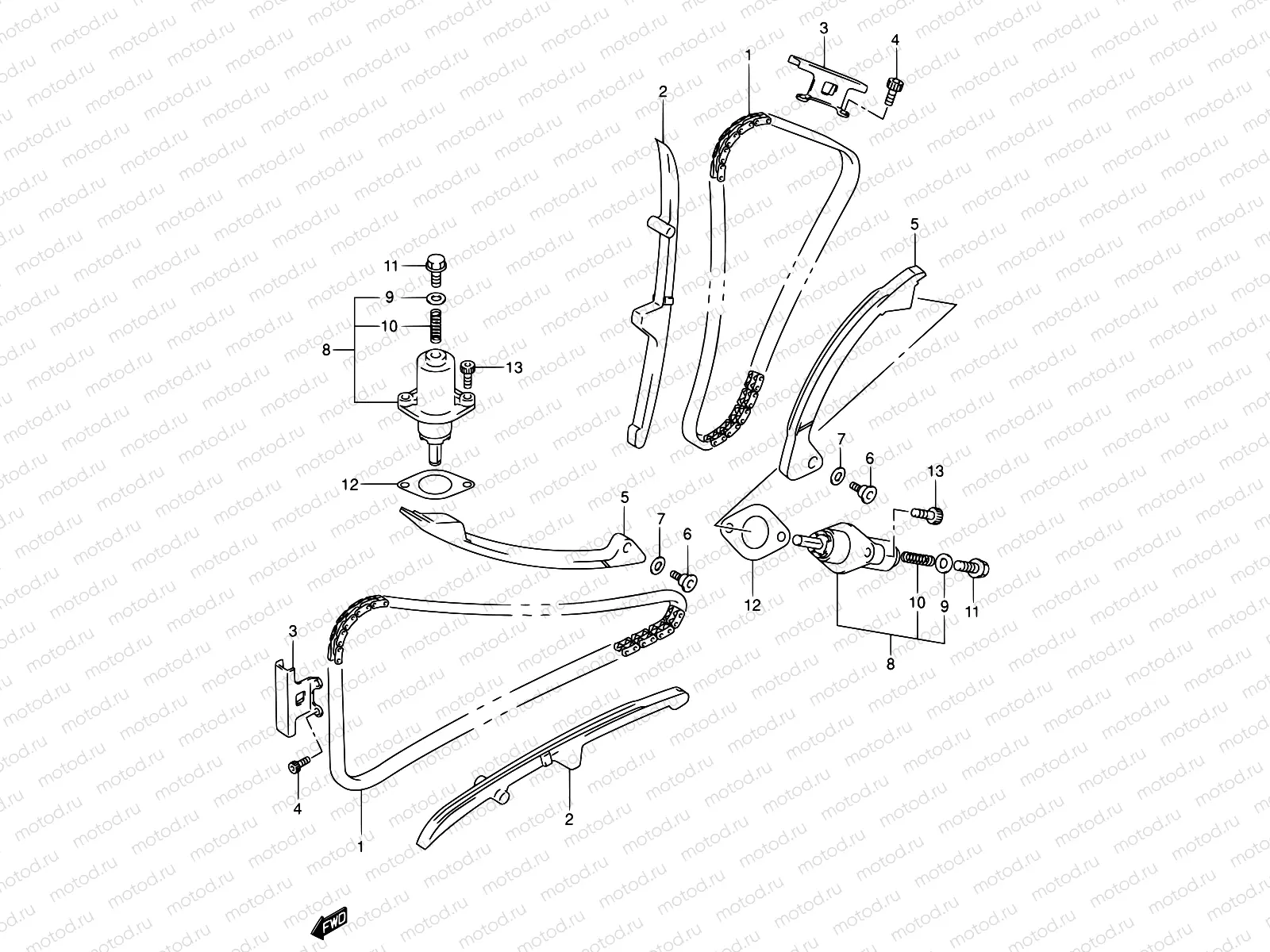 10 - CAM CHAIN (MODEL K3/K4)
