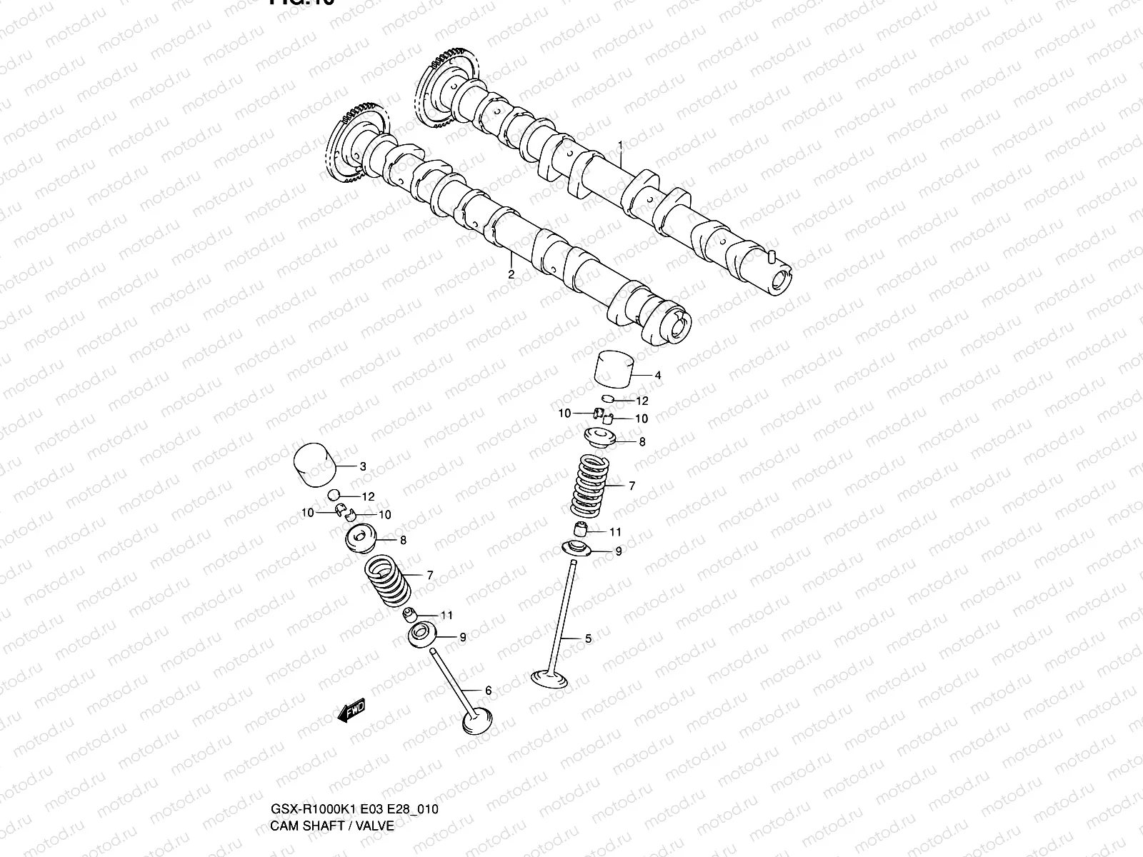 10 - CAM SHAFT - VALVE
