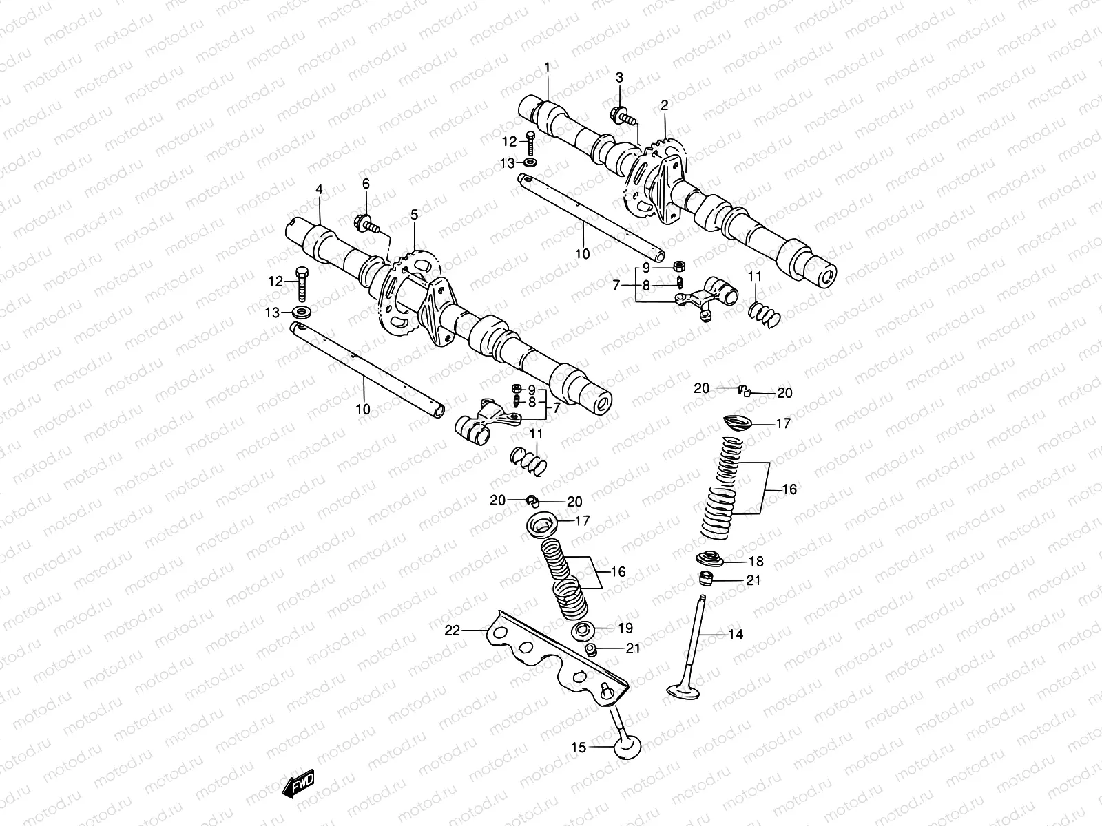 10 - CAM SHAFT - VALVE (MODEL J/K/L/M)