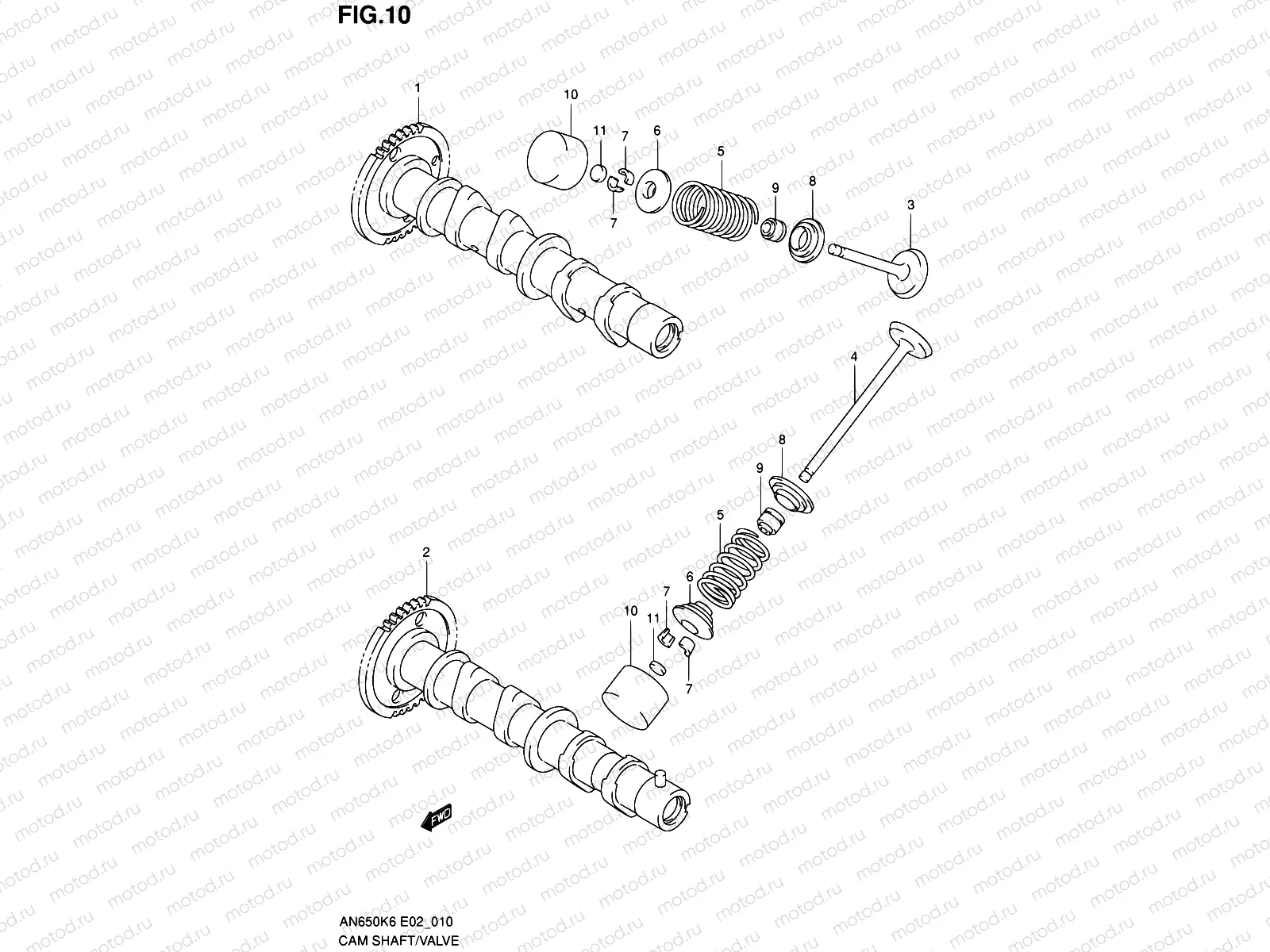 10 - CAM SHAFT/VALVE
