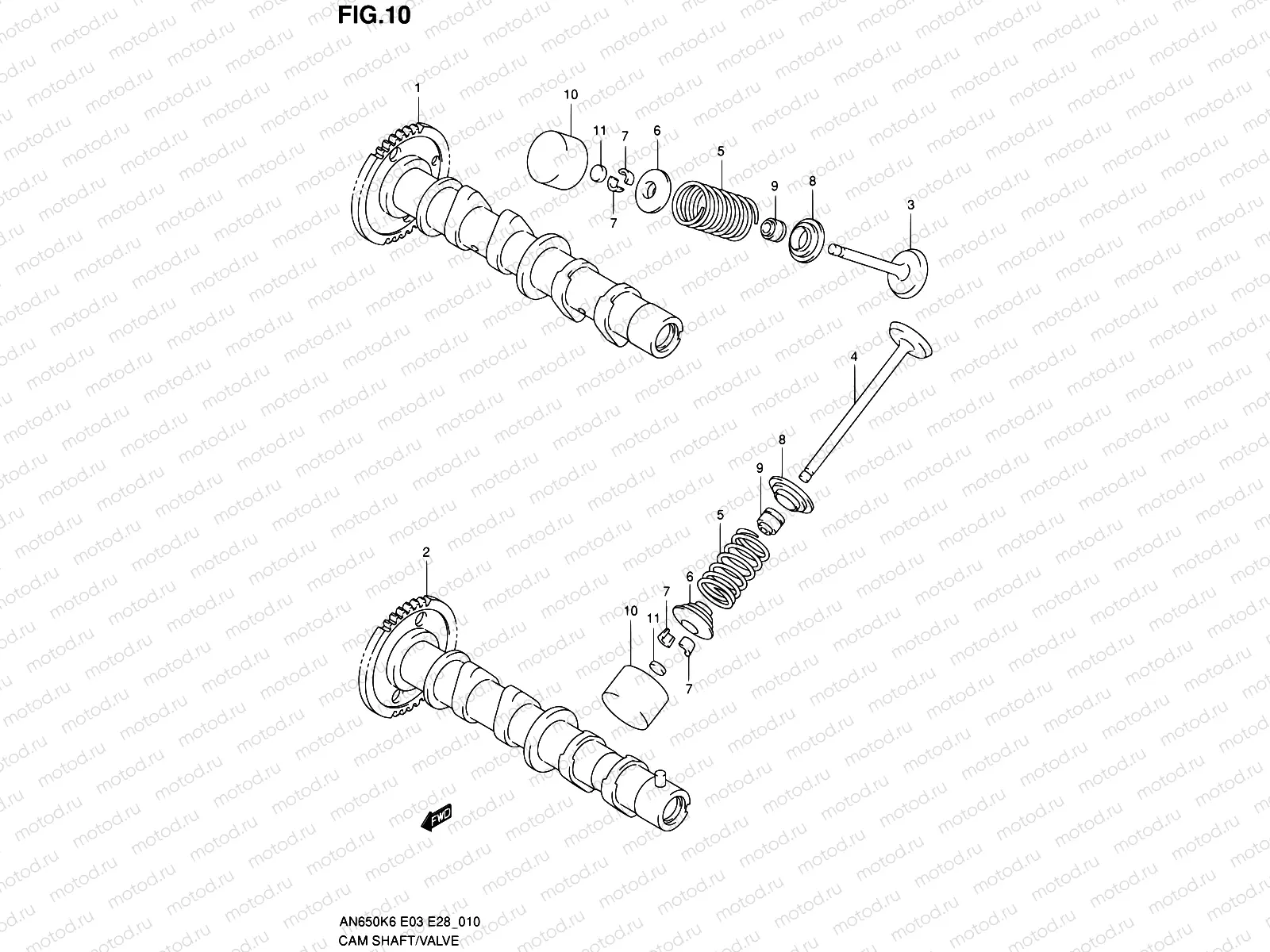 10 - CAM SHAFT/VALVE