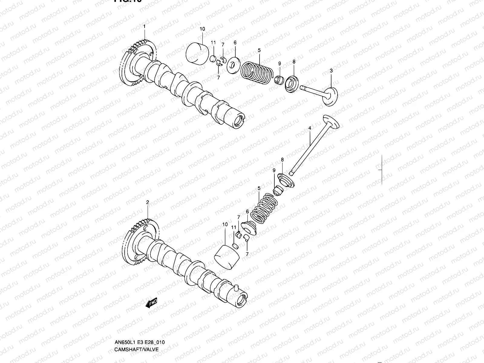 10 - CAM SHAFT/VALVE