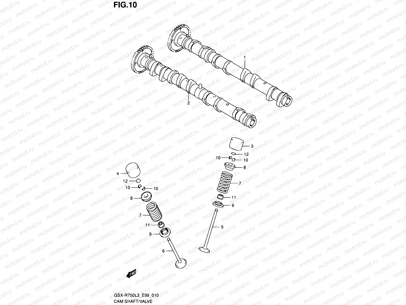 10 - CAM SHAFT/VALVE