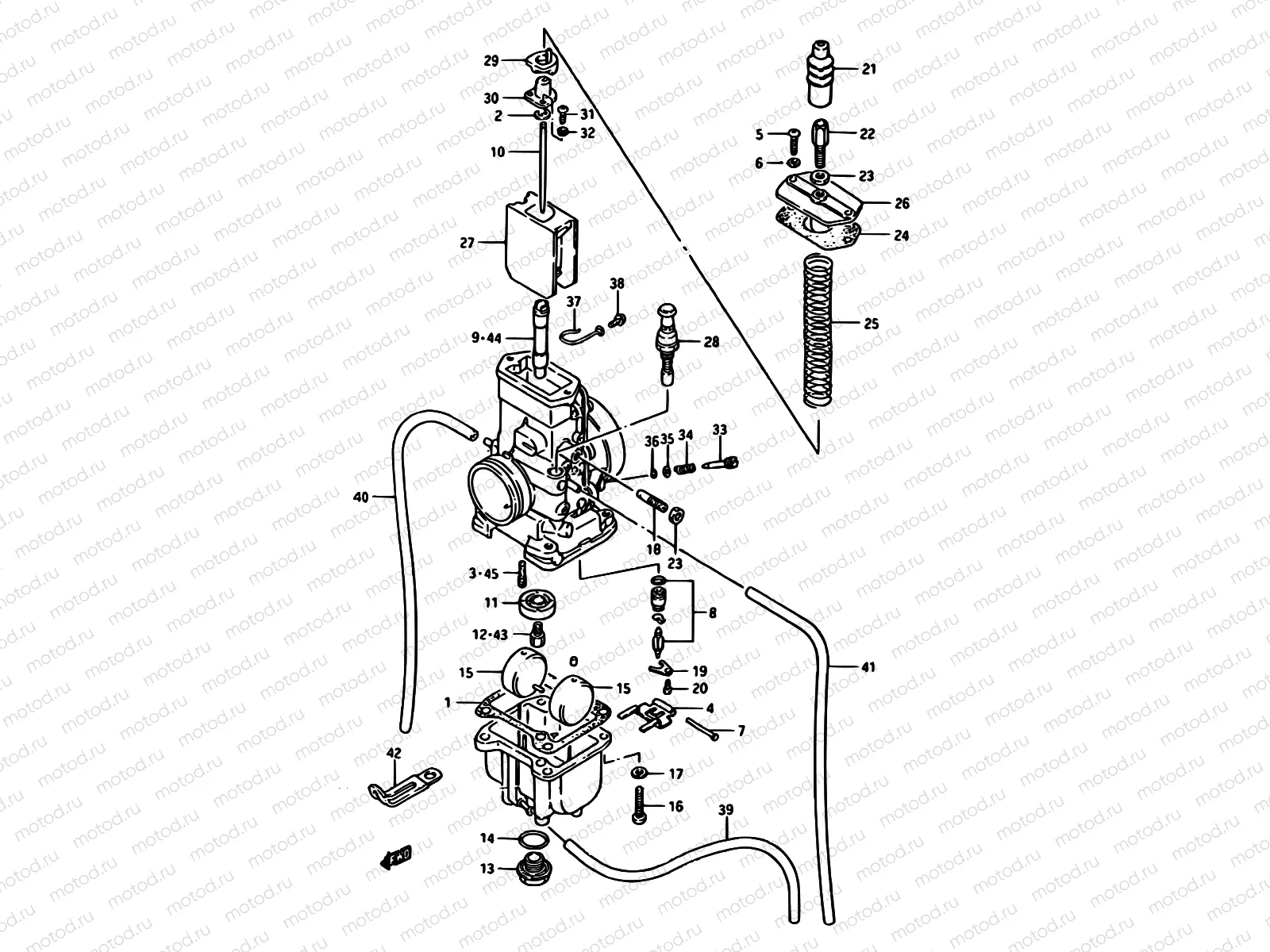 10 - CARBURETOR (MODEL G/MODEL N-E.NO.106550)