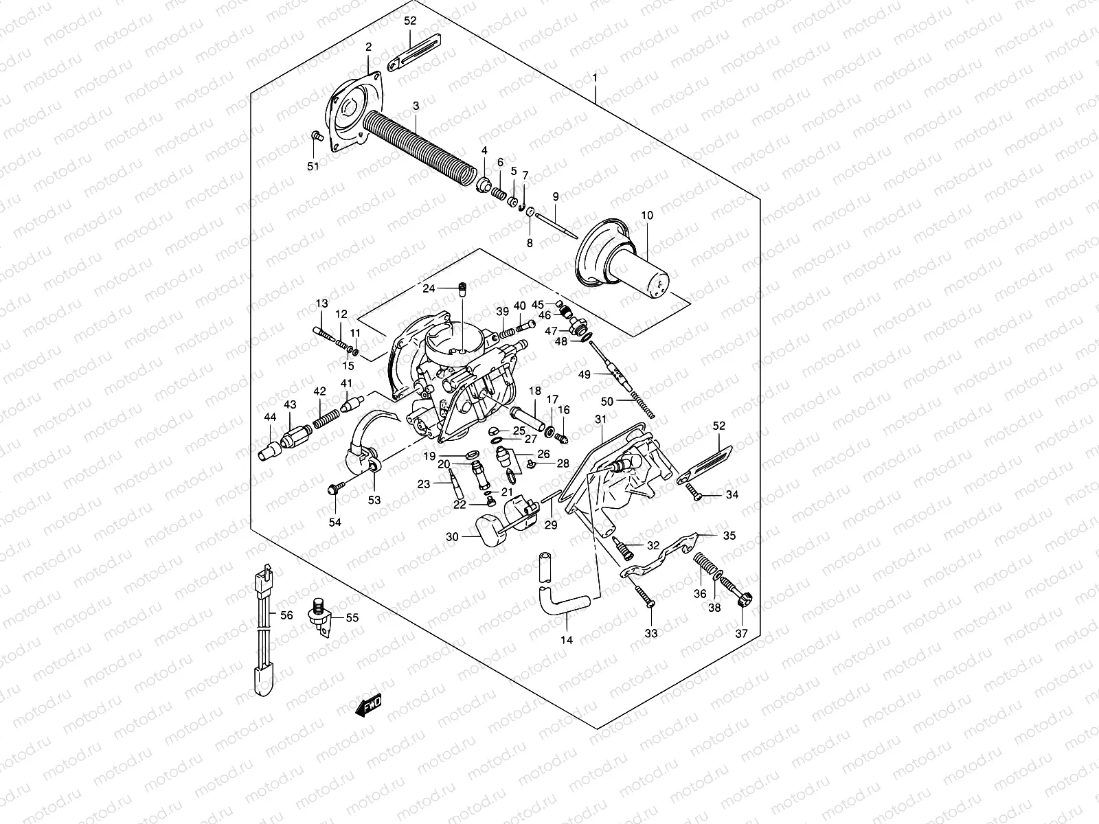 10 - CARBURETOR (MODEL Y/K1)