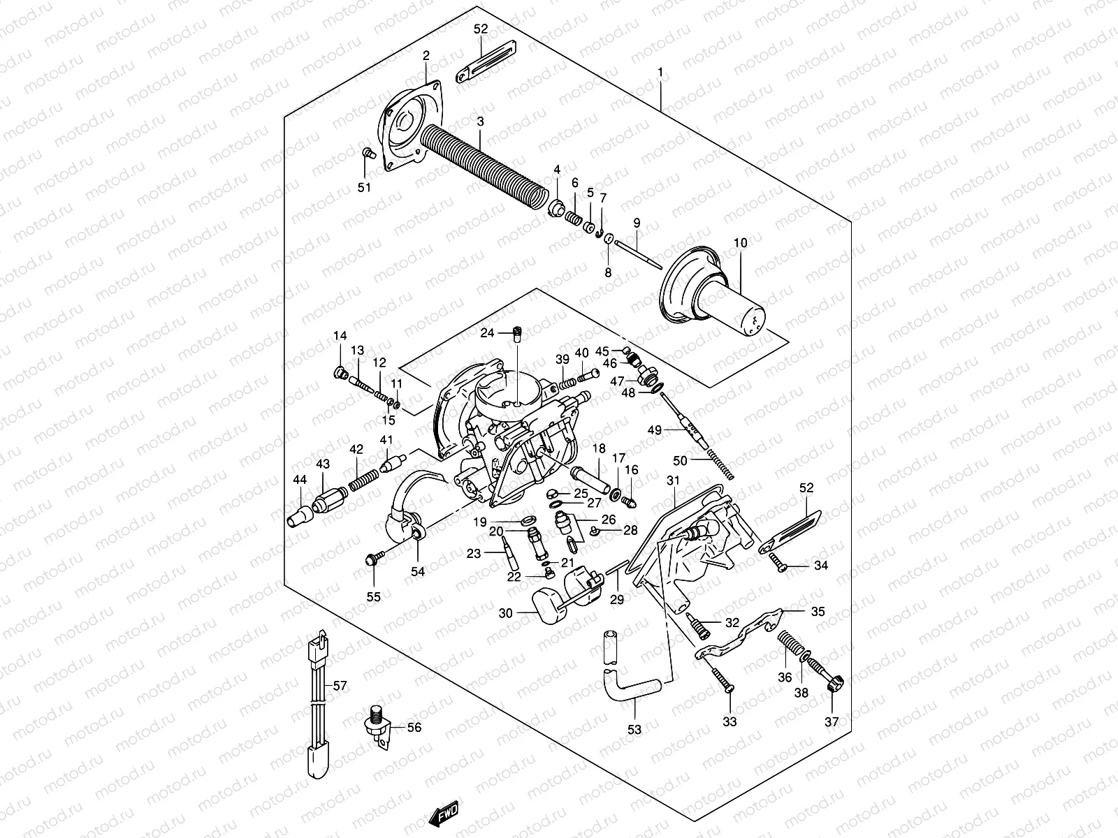 10 - CARBURETOR (MODEL Y/K1)
