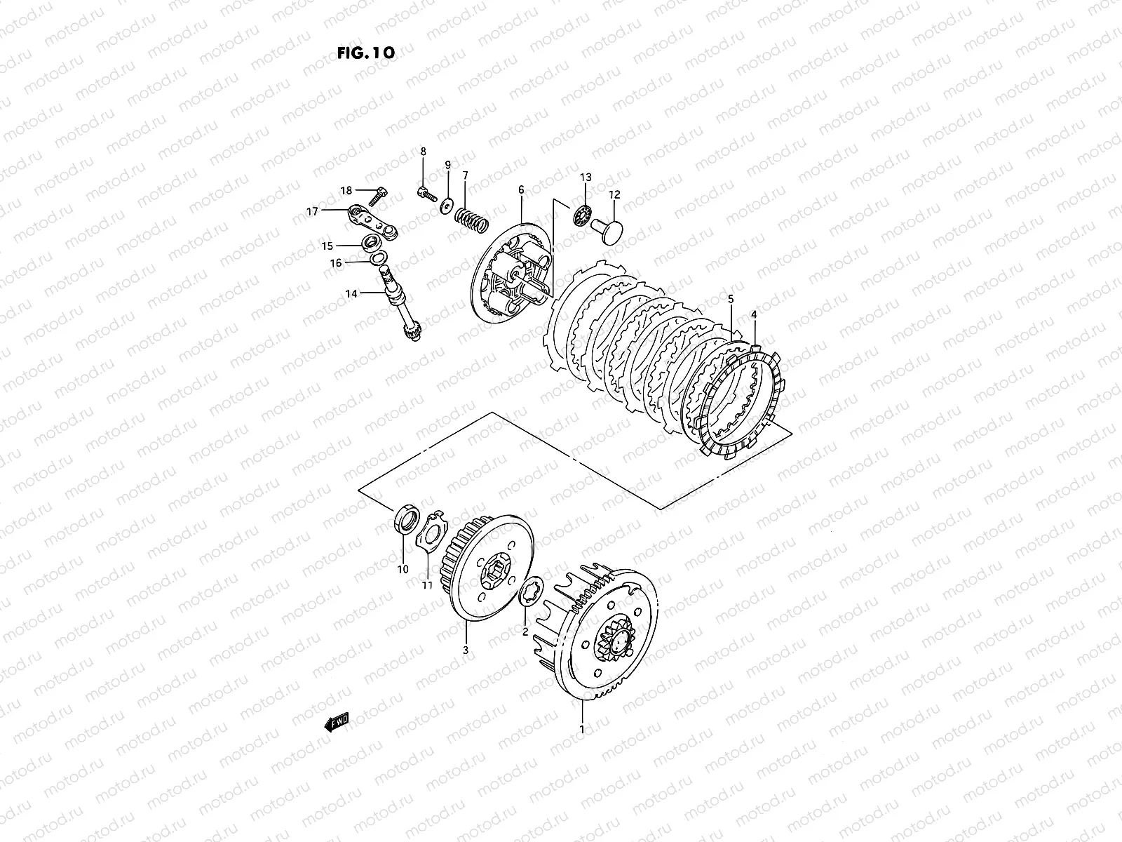 10 - CLUTCH (MODEL G/H/J)