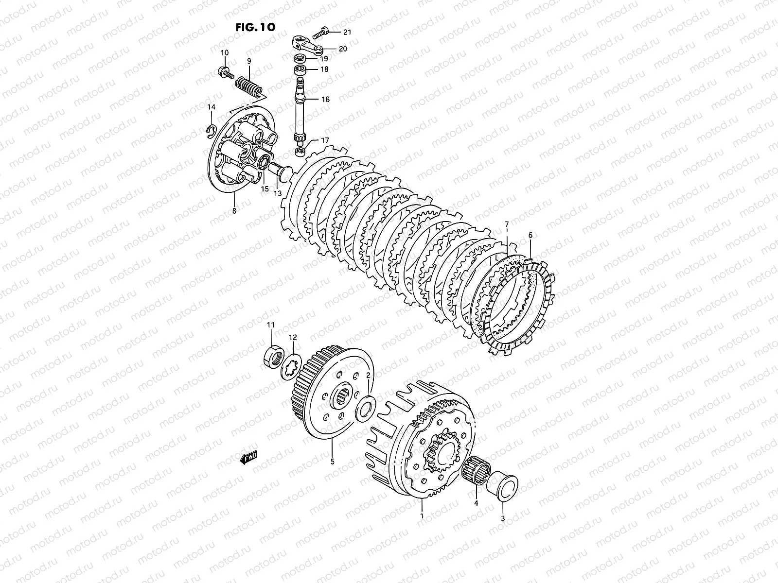 10 - CLUTCH (MODEL K/L/M)