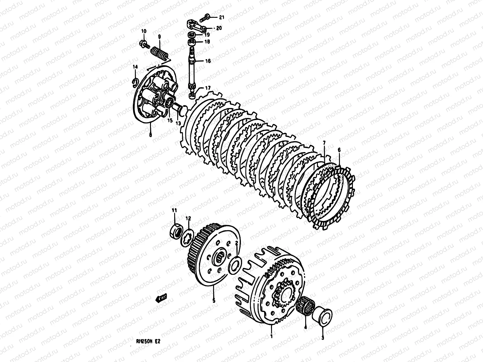 10 - CLUTCH (MODEL K/L/M)