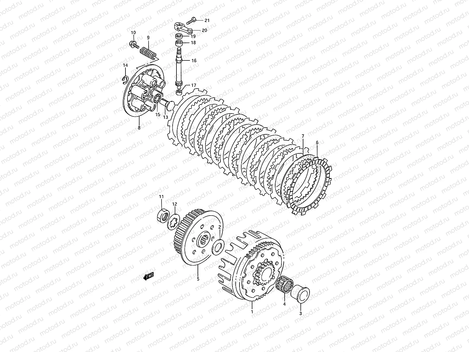 10 - CLUTCH (MODEL K/L/M)