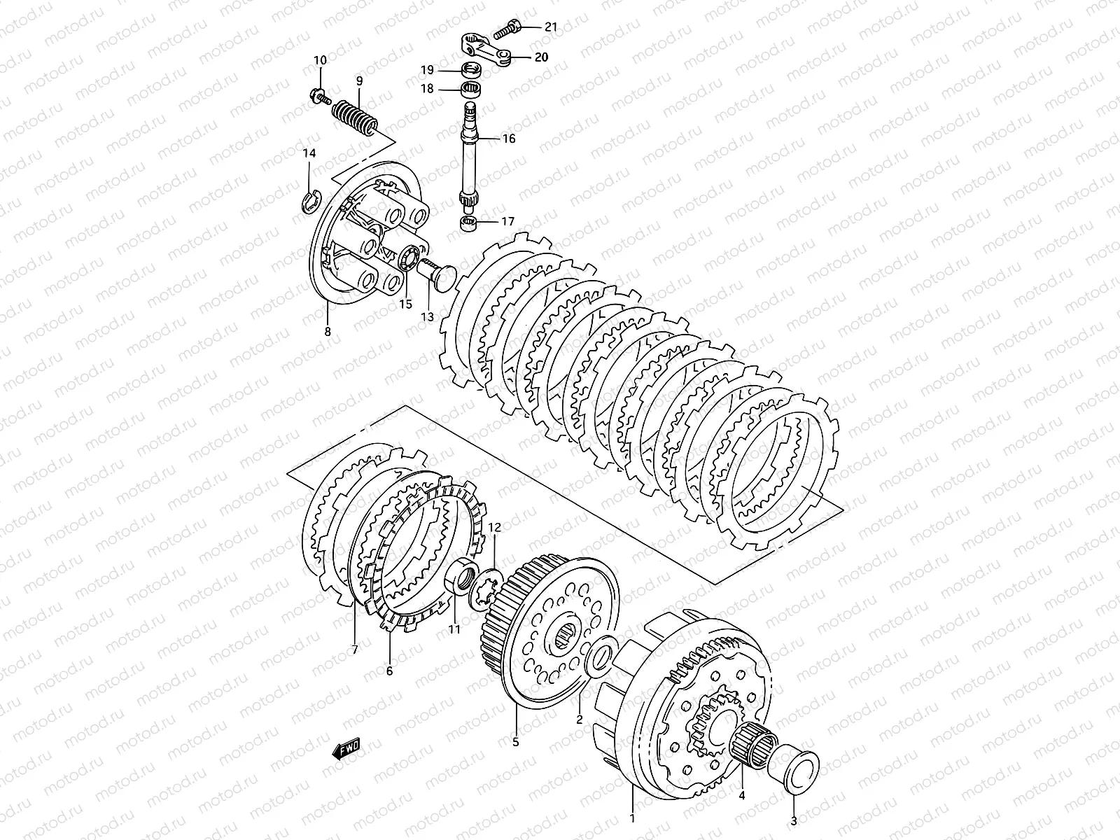 10 - CLUTCH (MODEL P)