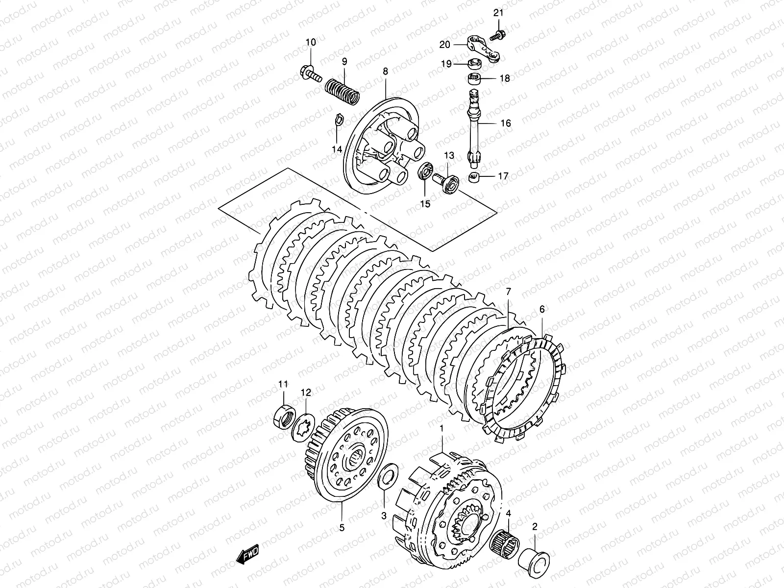 10 - CLUTCH (MODEL T/V)