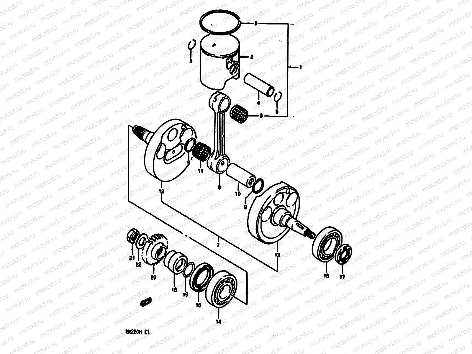 10 - CRANKSHAFT (MODEL H)