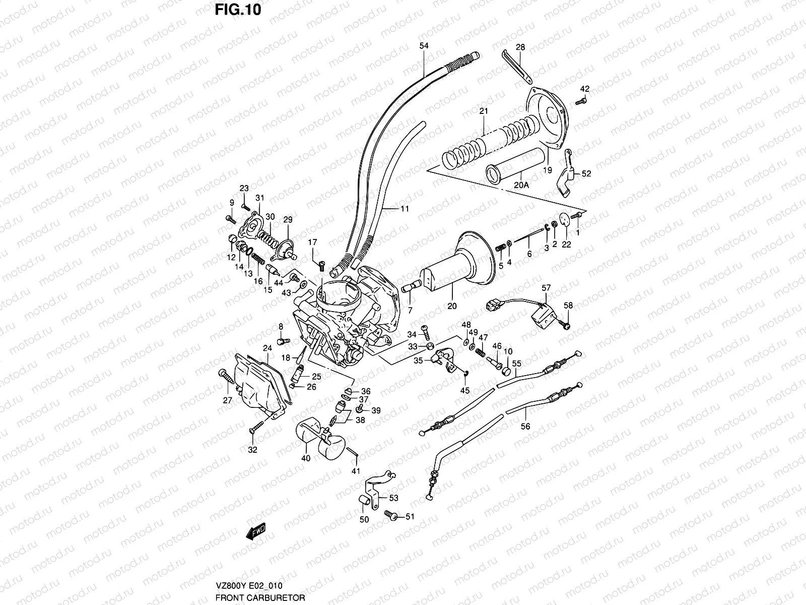 10 - FRONT CARBURETOR