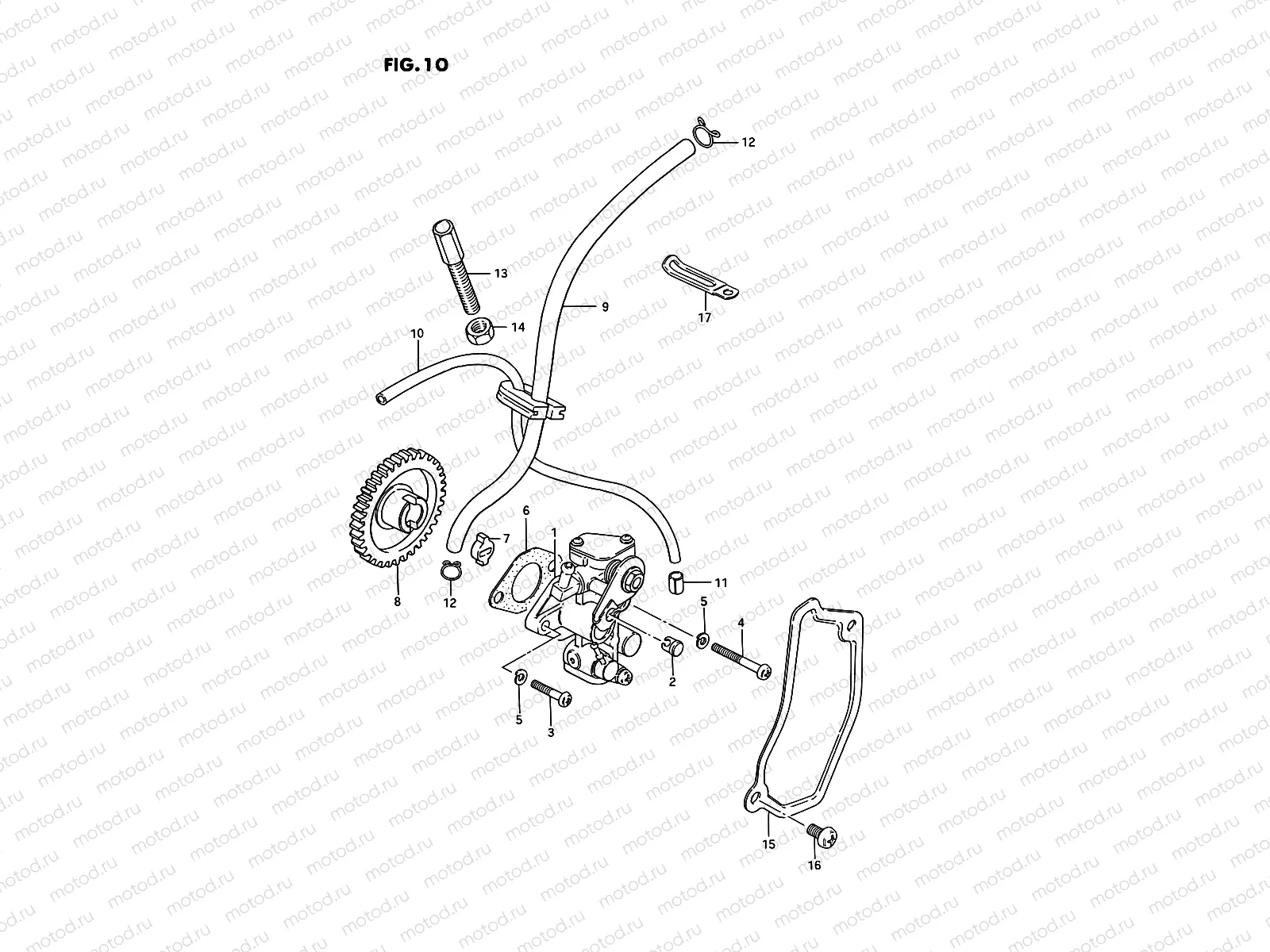 10 - OIL PUMP (E16,E43,MODEL R E15,P15)
