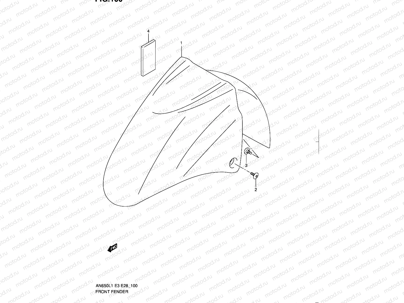 100 - FRONT FENDER (AN650L1 E03)