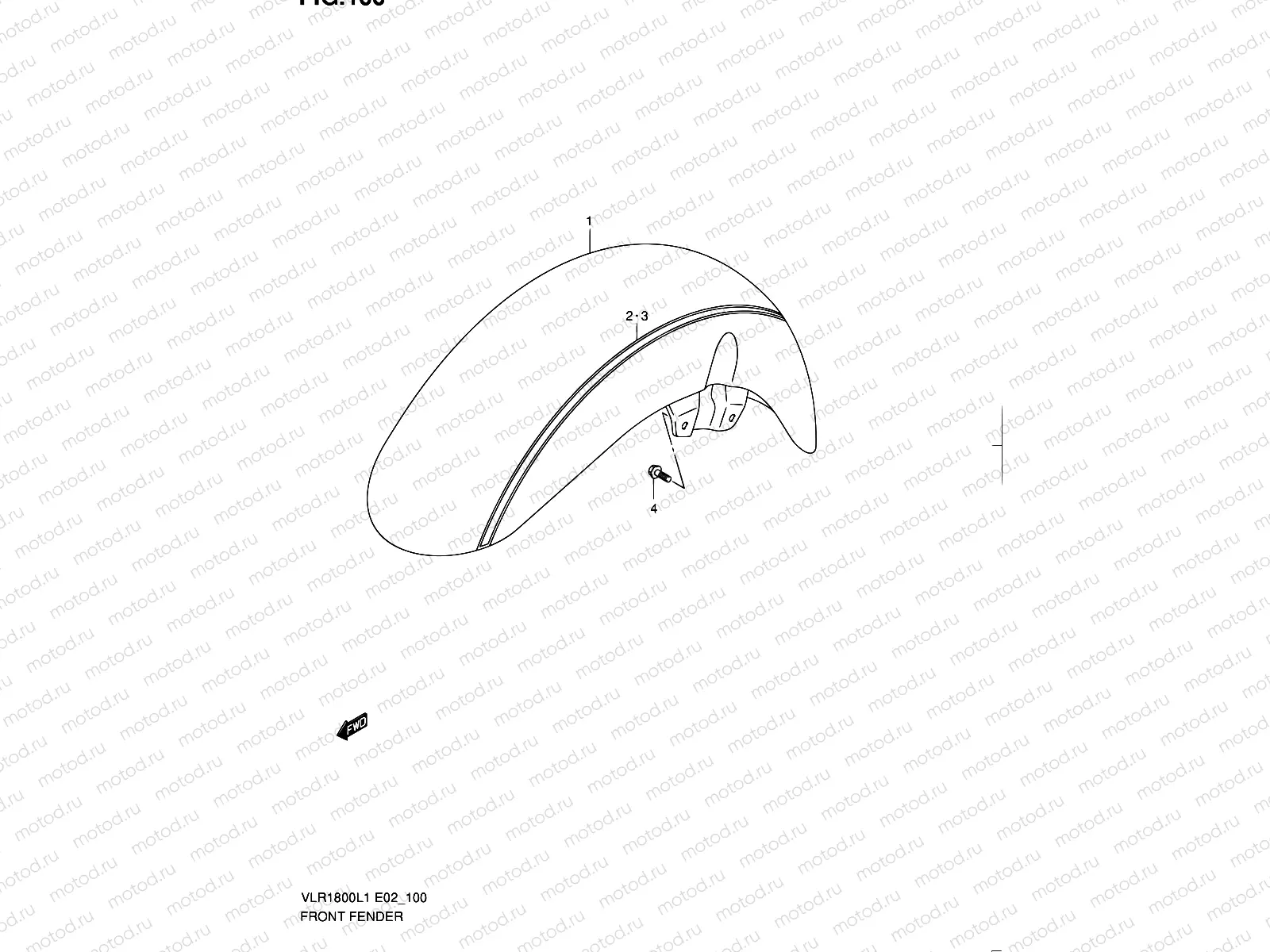 100 - FRONT FENDER (VLR1800TL1 E19)