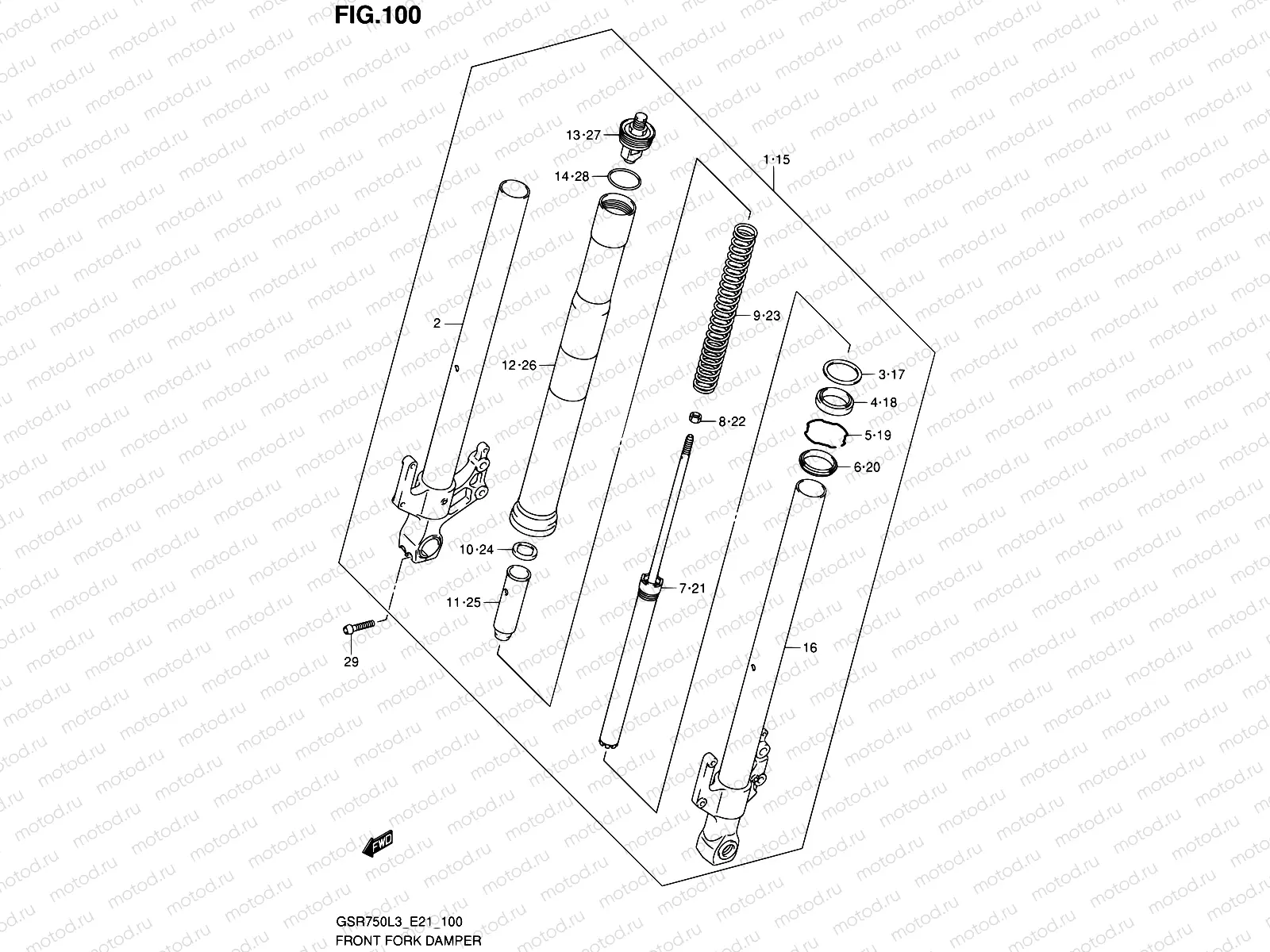 100 - FRONT FORK DAMPER