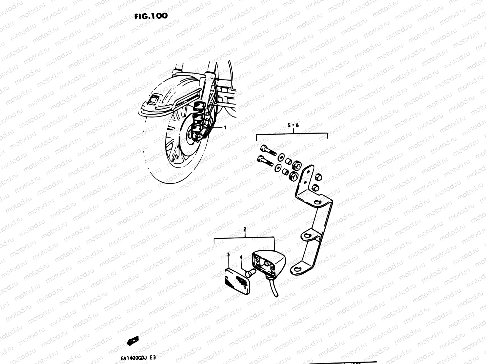 100 - FRONT MARKER LAMP SET OPTIONAL