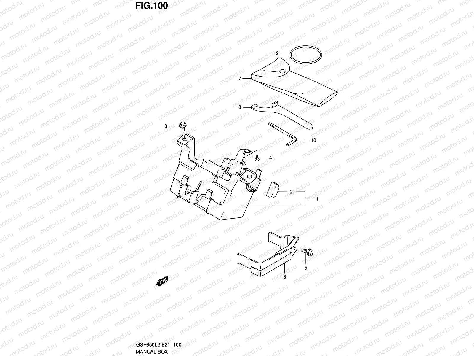 100 - MANUAL BOX (GSF650UL2 E21)