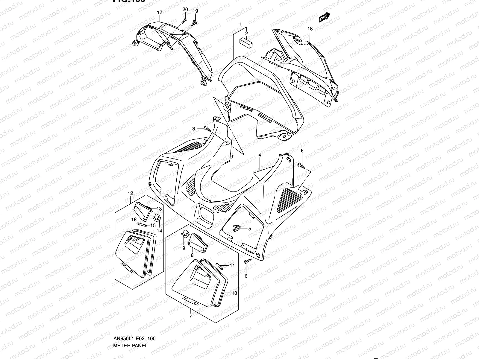 100 - METER PANEL (AN650AL1 E24)