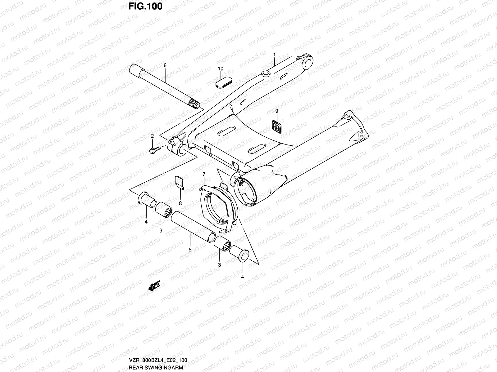 100 - REAR SWINGINGARM