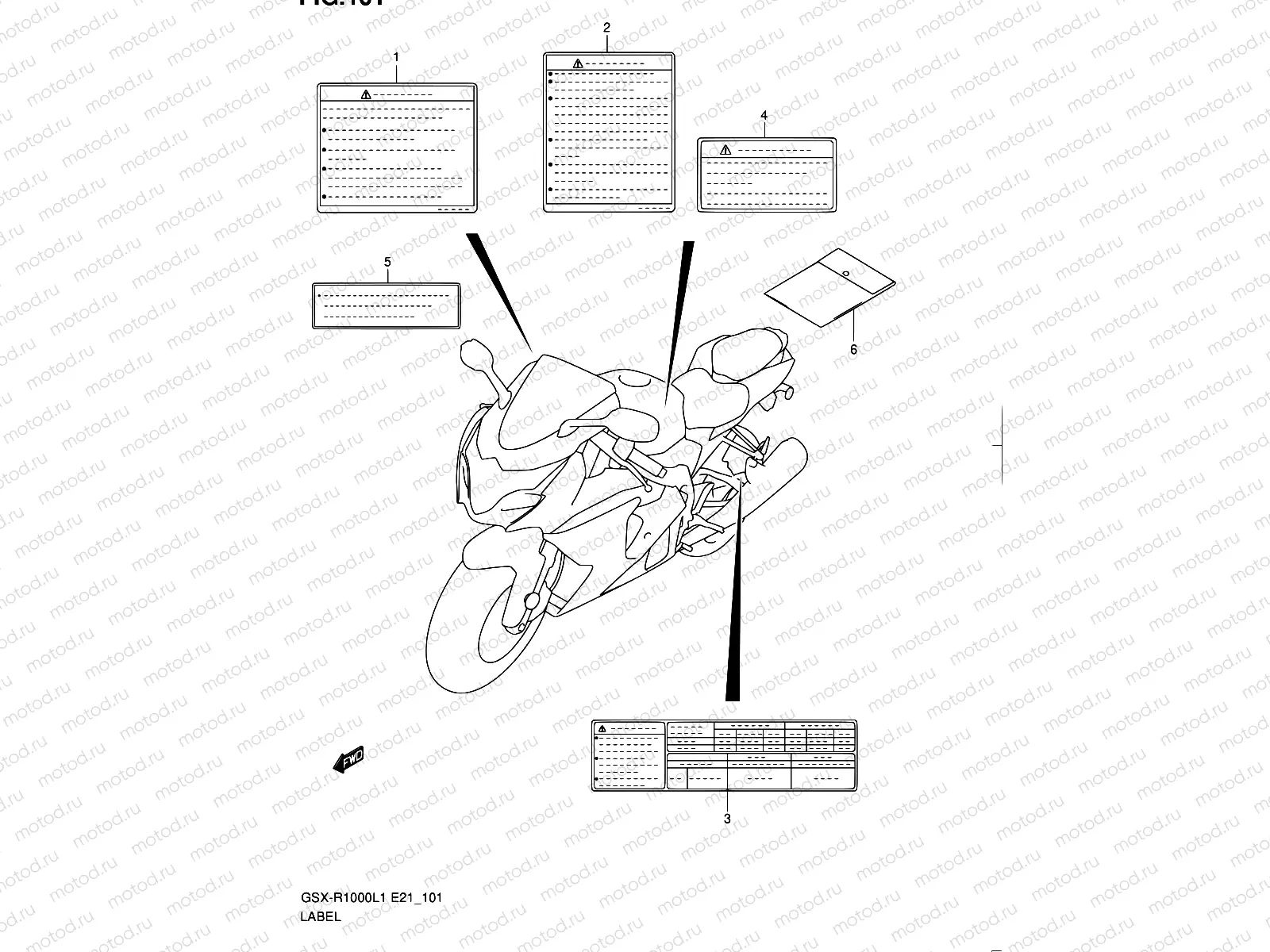 101 - LABEL (GSX-R1000L1 E24)