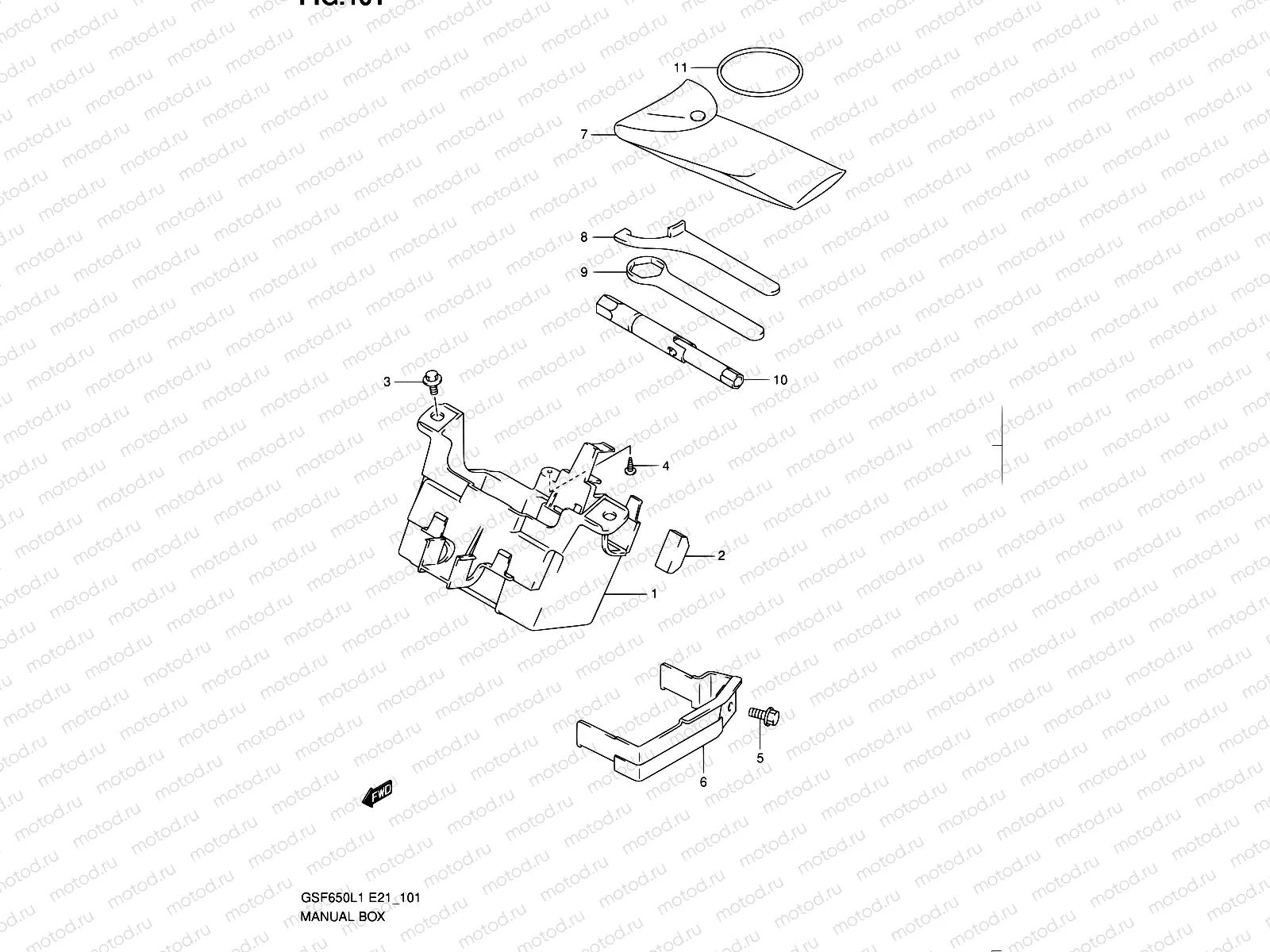 101 - MANUAL BOX (GSF650AL1 E21)