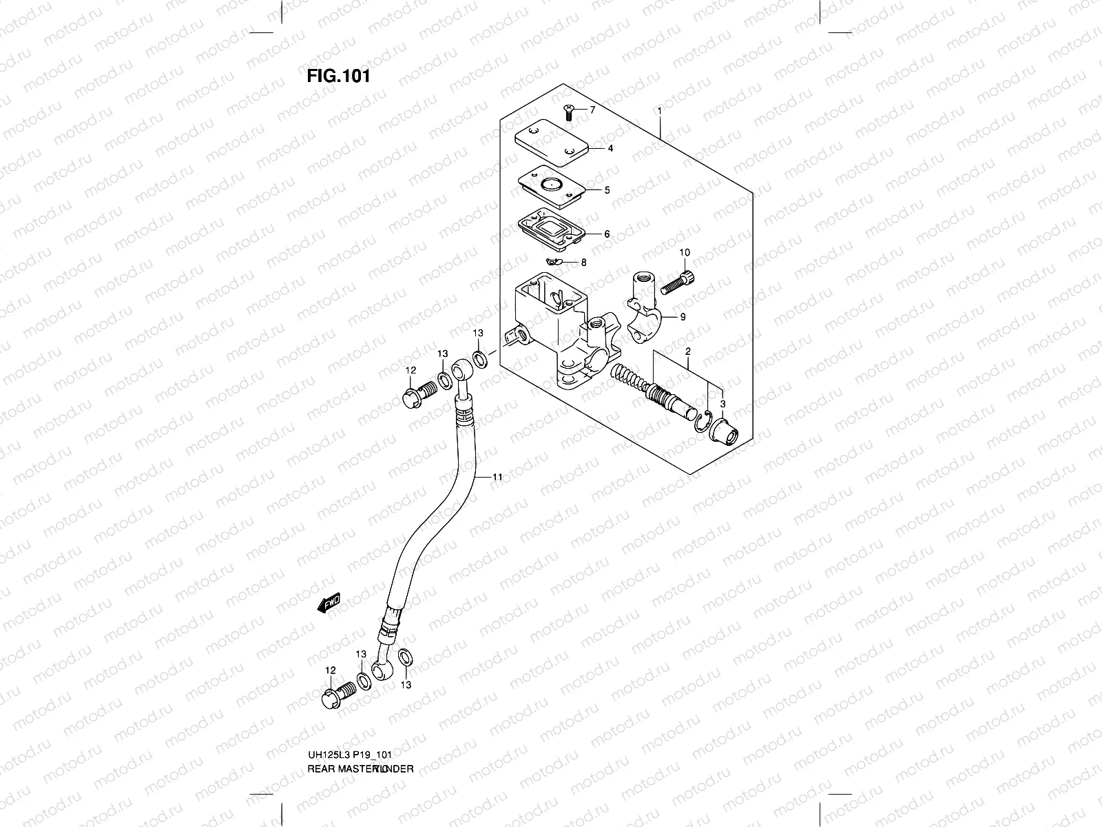 101 - REAR MASTER CYLINDER