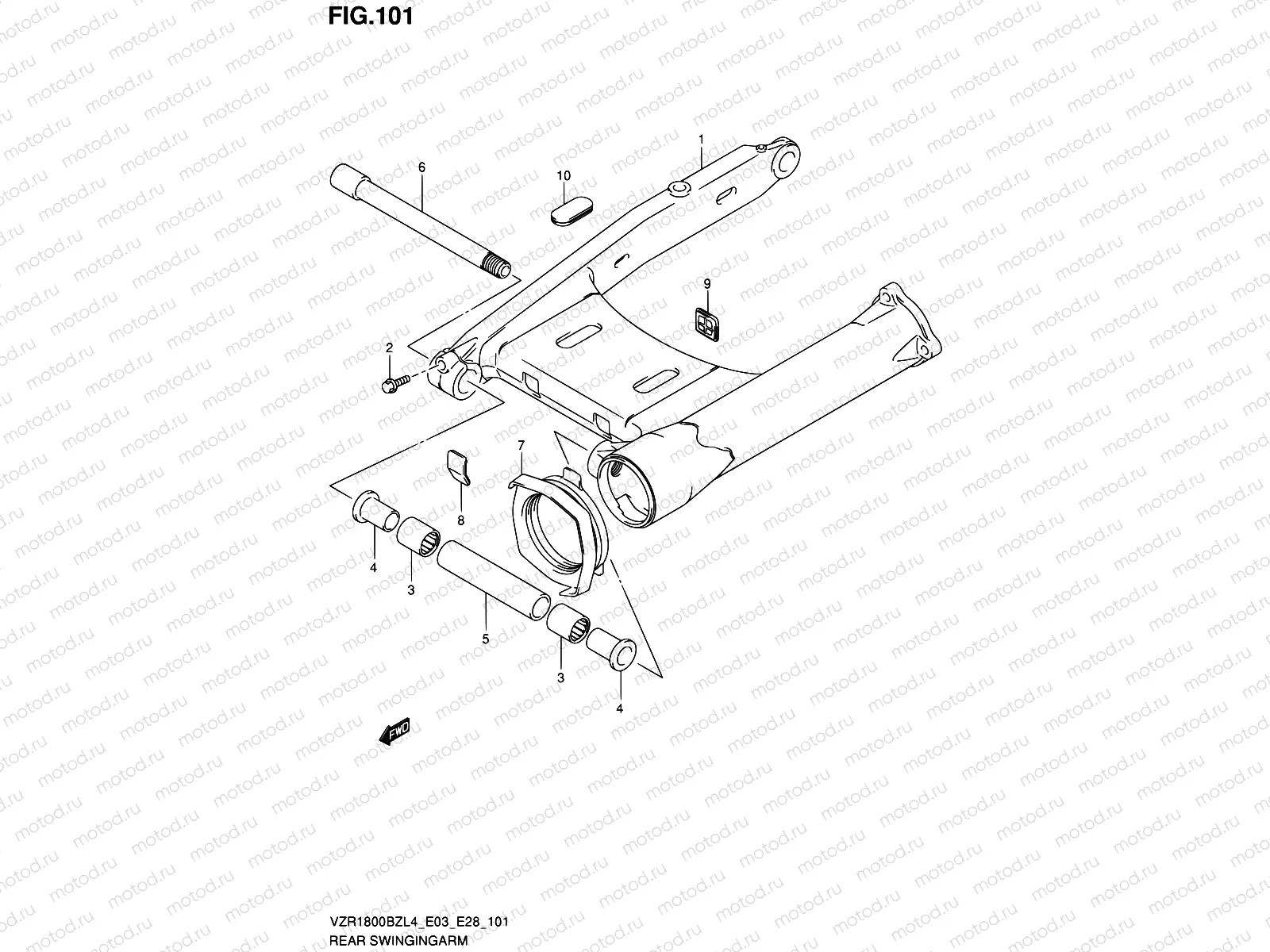 101 - REAR SWINGINGARM