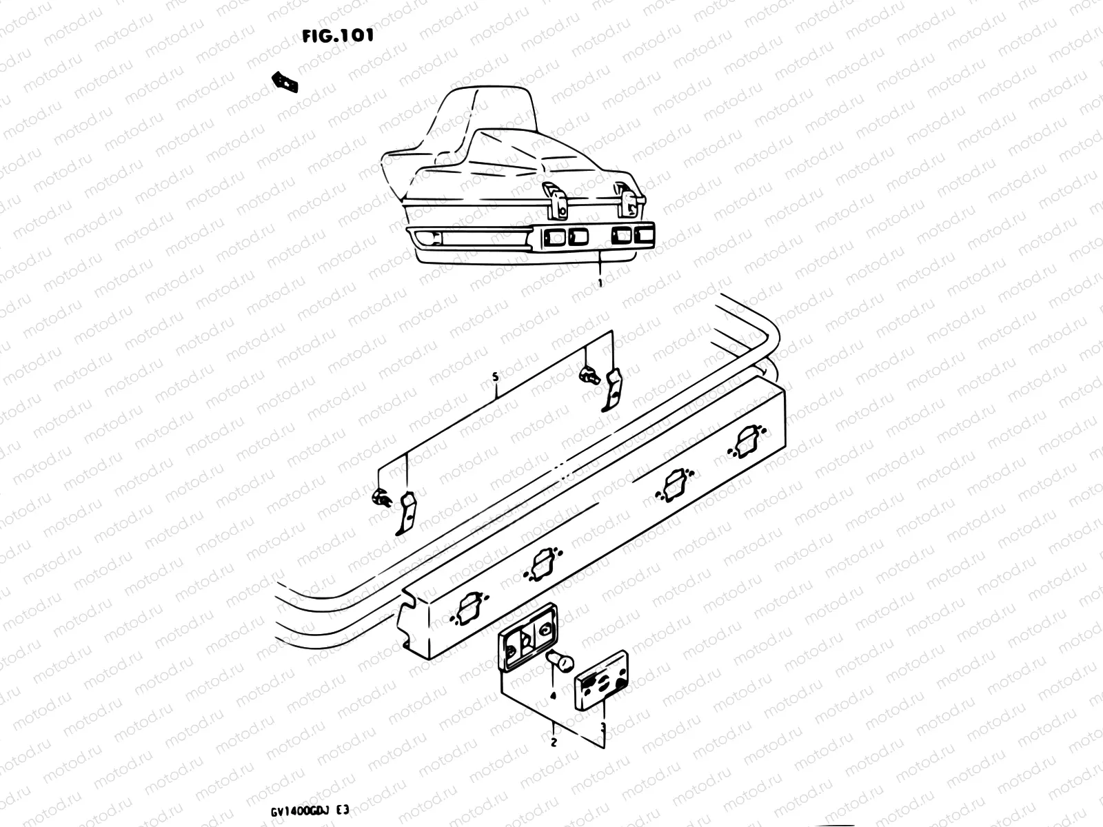 101 - TRAVEL TRUNK MARKER LAMP SET OPTIONAL