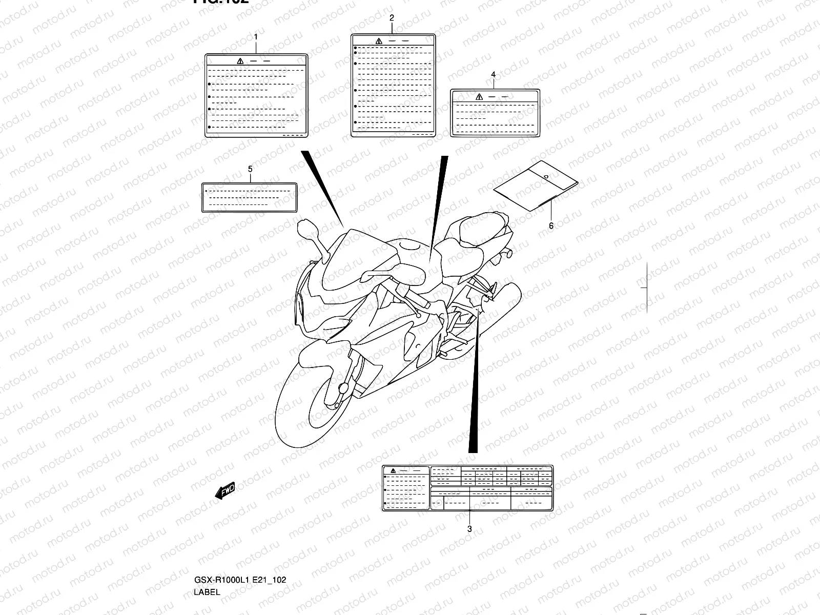 102 - LABEL (GSX-R1000L1 E51)