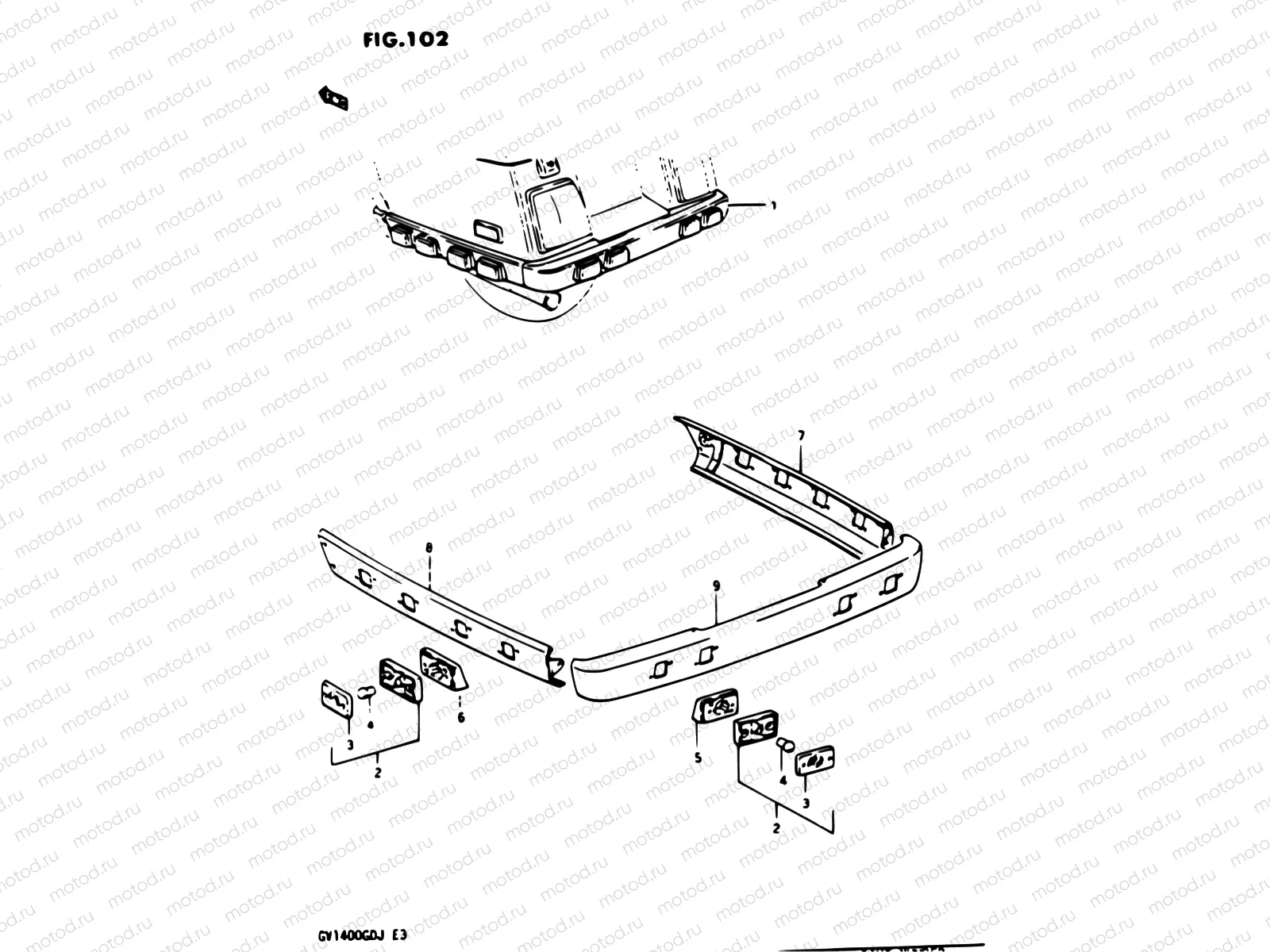 102 - REAR END MARKER LAMP SET OPTIONAL