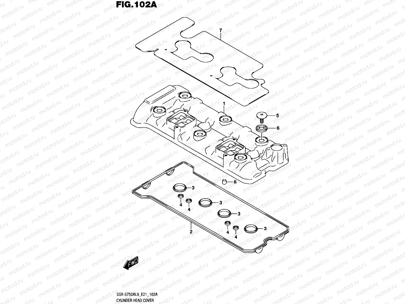 102A - CYLINDER HEAD COVER