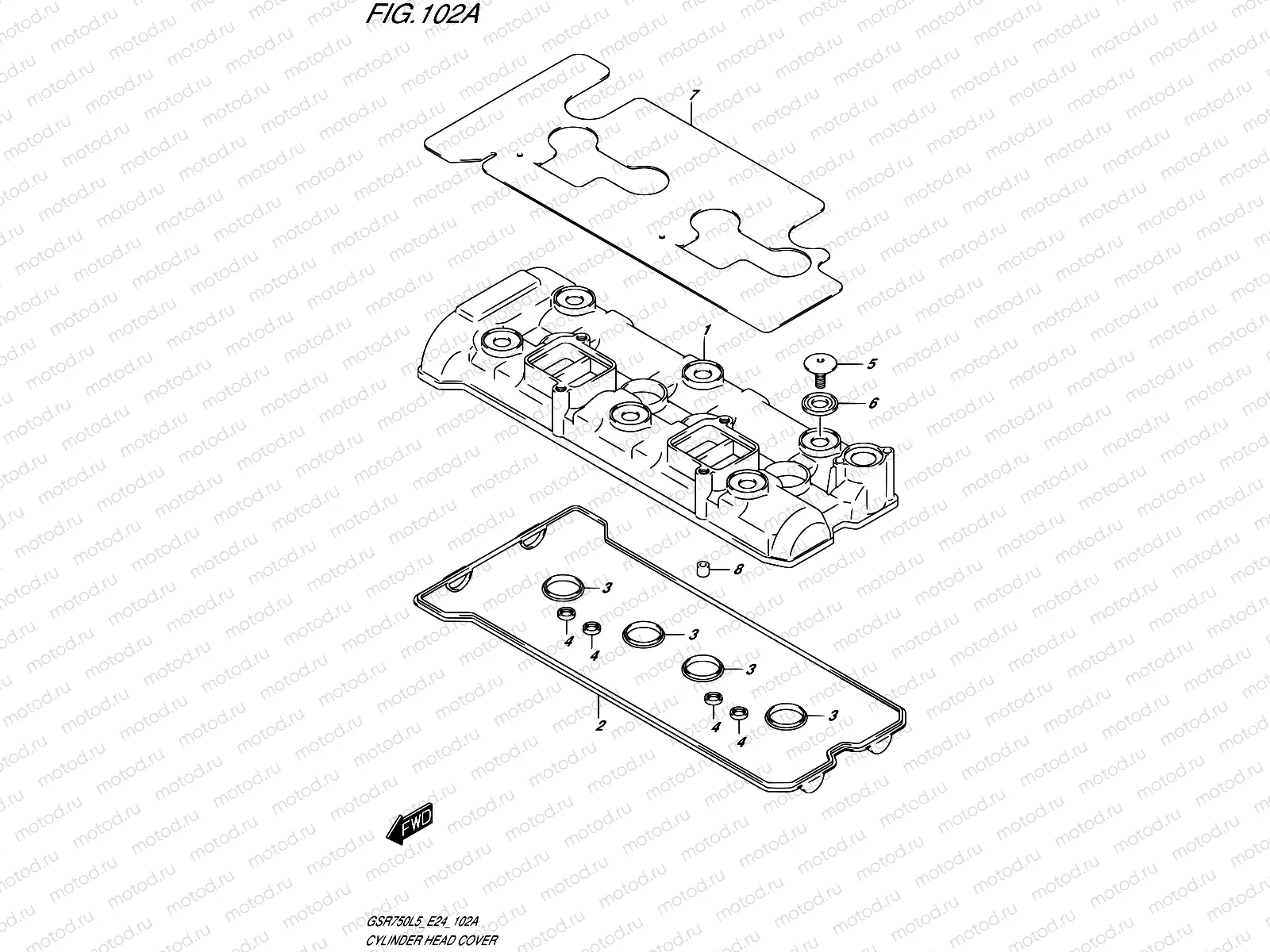 102A - CYLINDER HEAD COVER