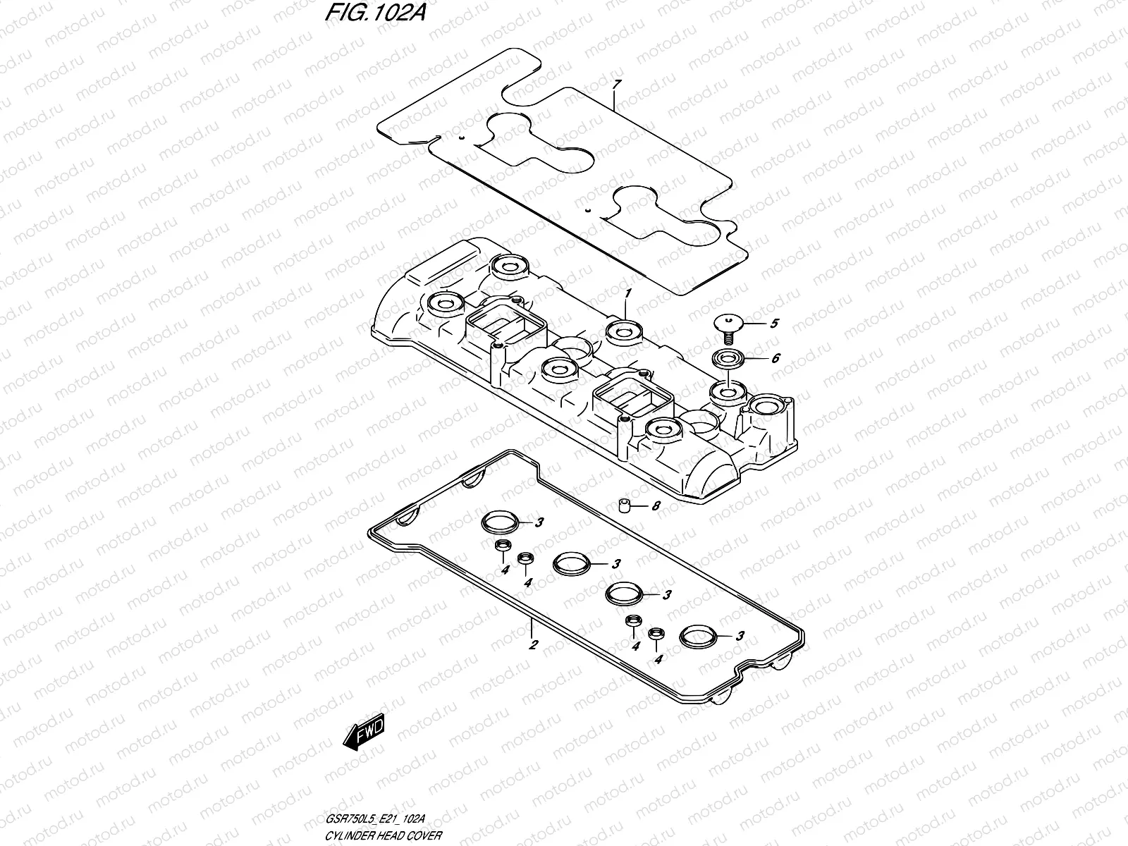 102A - CYLINDER HEAD COVER