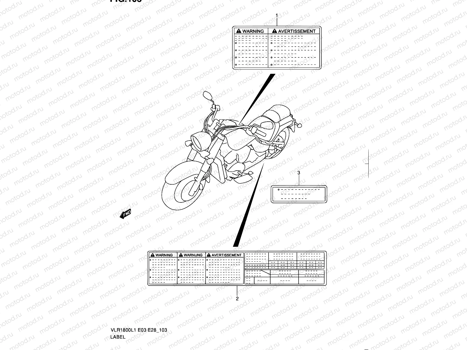 103 - LABEL (VLR1800TL1 E28)