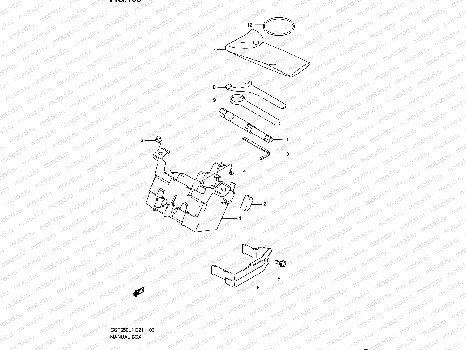 103 - MANUAL BOX (GSF650SL1 E21)