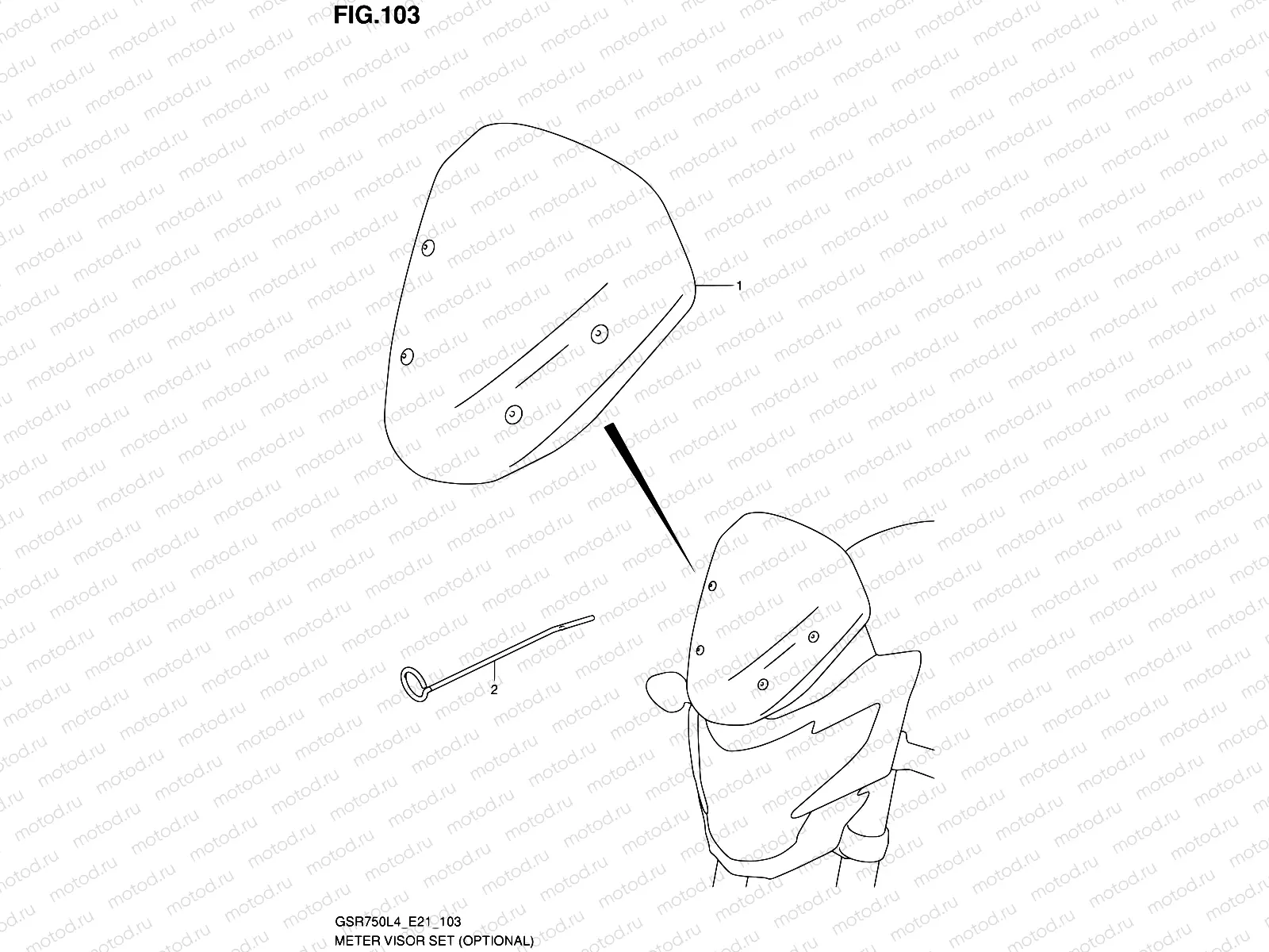 103 - METER VISOR SET (OPTIONAL)