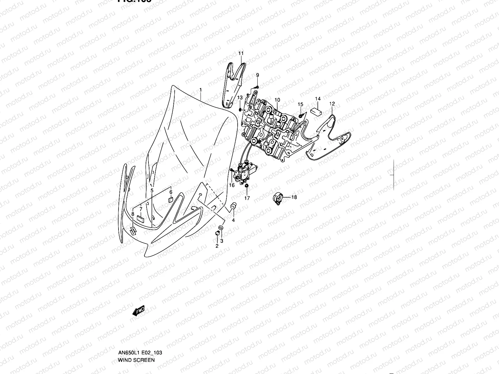 103 - WIND SCREEN (AN650AL1 E02)